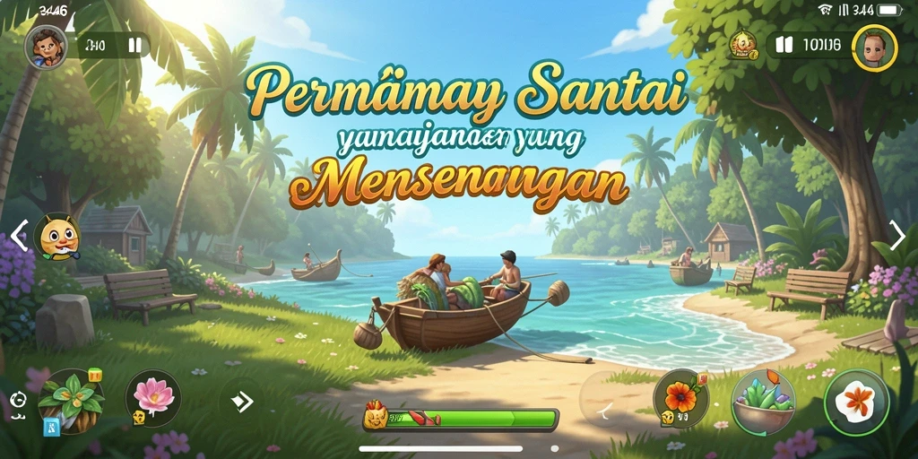 Tangkapan layar utama 3446 menampilkan gameplay yang menyenangkan dan warna-warni.