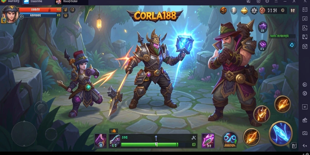 Tampilan gameplay CORLA188 yang epik dalam dunia ARPG.