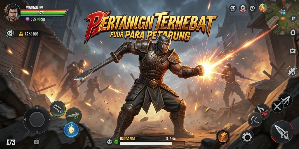 Gameplay D73 menunjukkan pertarungan yang intens dan karakter yang dinamis.