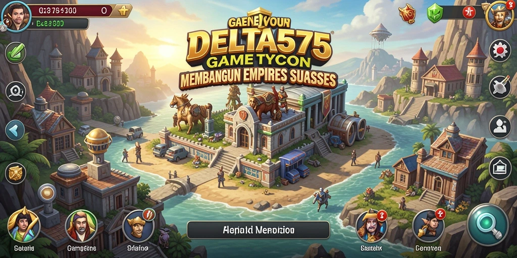 Tampilan gameplay DELTA575 yang mendebarkan dalam membangun empire bisnis.