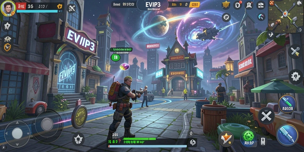 Tampilan gameplay yang mendalam dan interaktif dalam EVIP3.