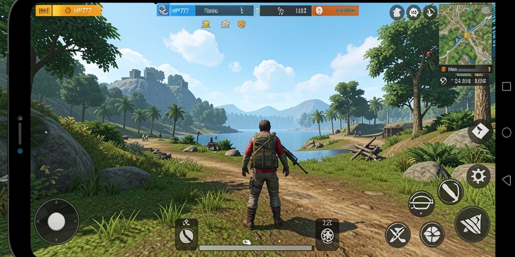 Tampilan gameplay HP777 yang menakjubkan dalam dunia terbuka.