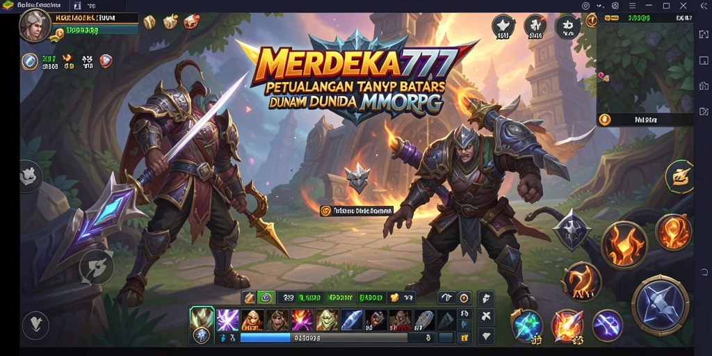 Tampilan gameplay menarik dari MERDEKA777 dalam dunia MMORPG.