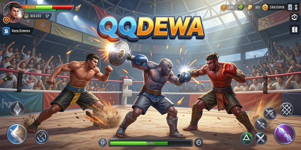Screenshot gameplay menunjukkan aksi seru dalam arena Battle Royale.