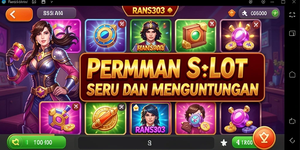 Screenshot gameplay RANS303 menampilkan slot dengan tema yang berwarna-warni dan menarik.