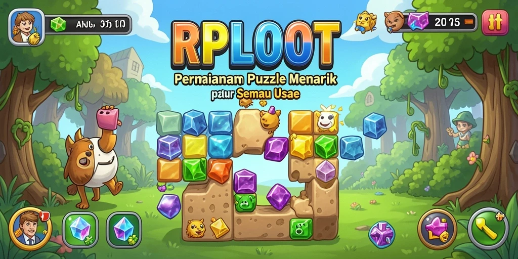 Screenshot dari gameplay RPLOOT yang menampilkan puzzle yang menantang.