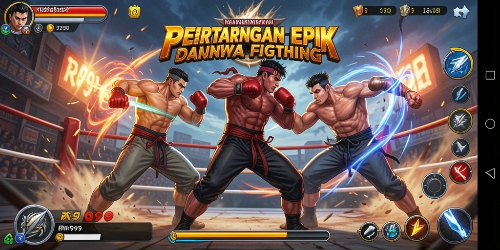 Tampilan gameplay RR999 dengan pertarungan yang dinamis dan mencengangkan.