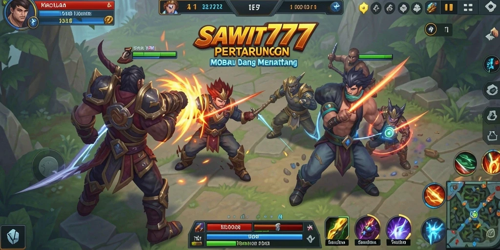 Gameplay SAWIT777 yang seru dan menantang di arena pertempuran.