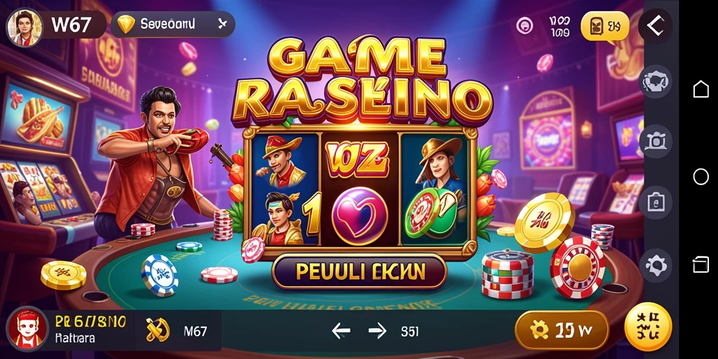 Tampilan gameplay seru di aplikasi Kasino W67.